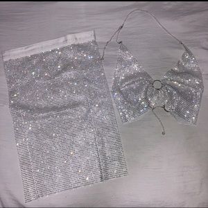 Two piece rhinestone set